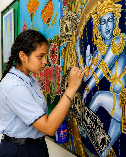 Student painting