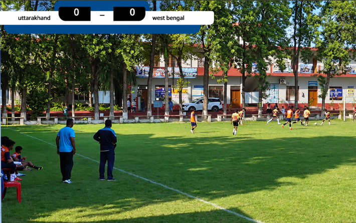 Students playing football