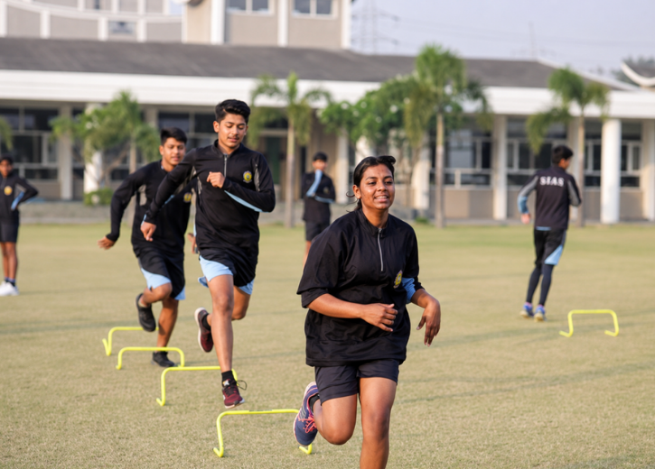 Students during morning activities