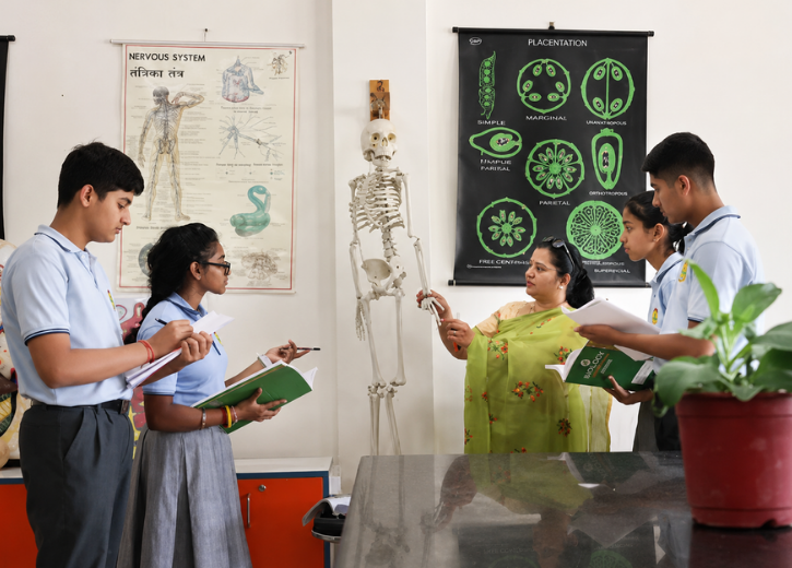 Students learning in classroom